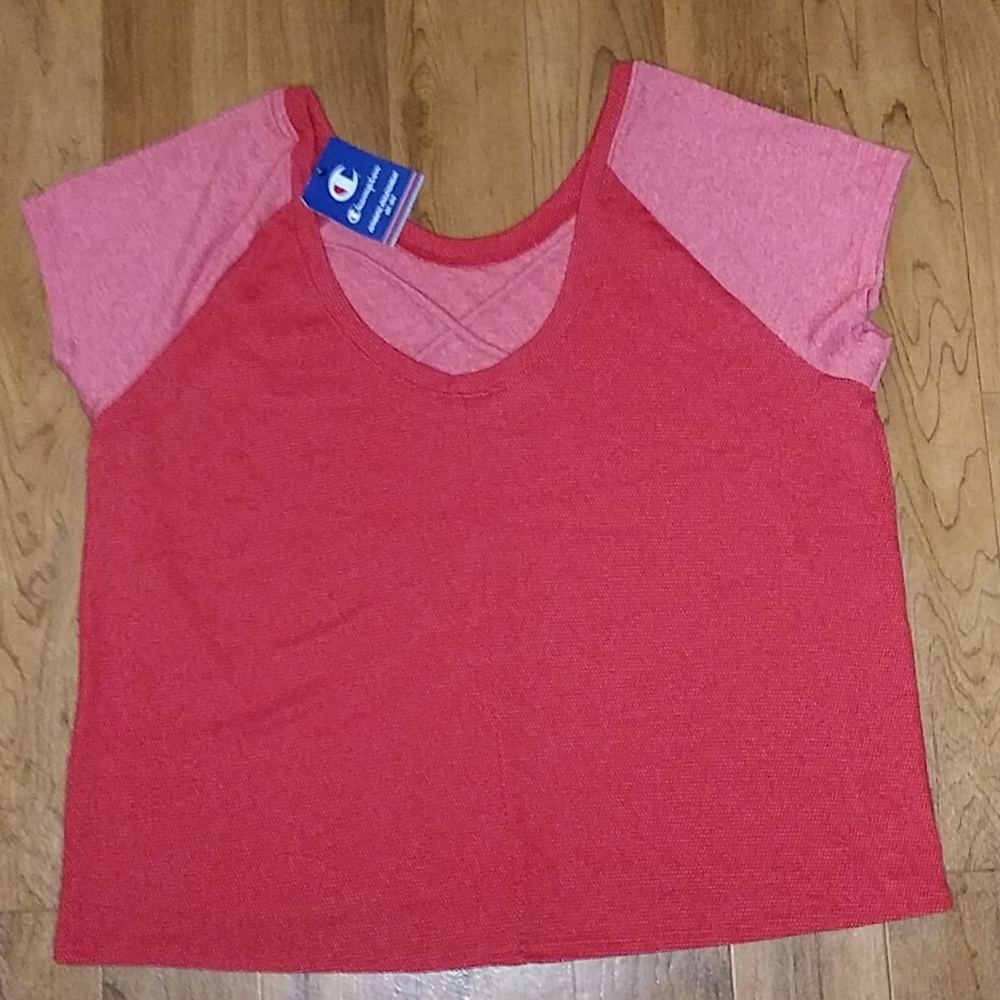 CHAMPION red WOMEN’S Crop Top